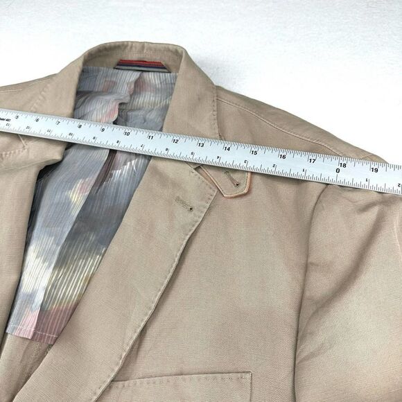 Kroon Tan Cotton Linen Bono‎ 2 Sport Jacket Blazer 48 XL Read - Picture 6 of 12